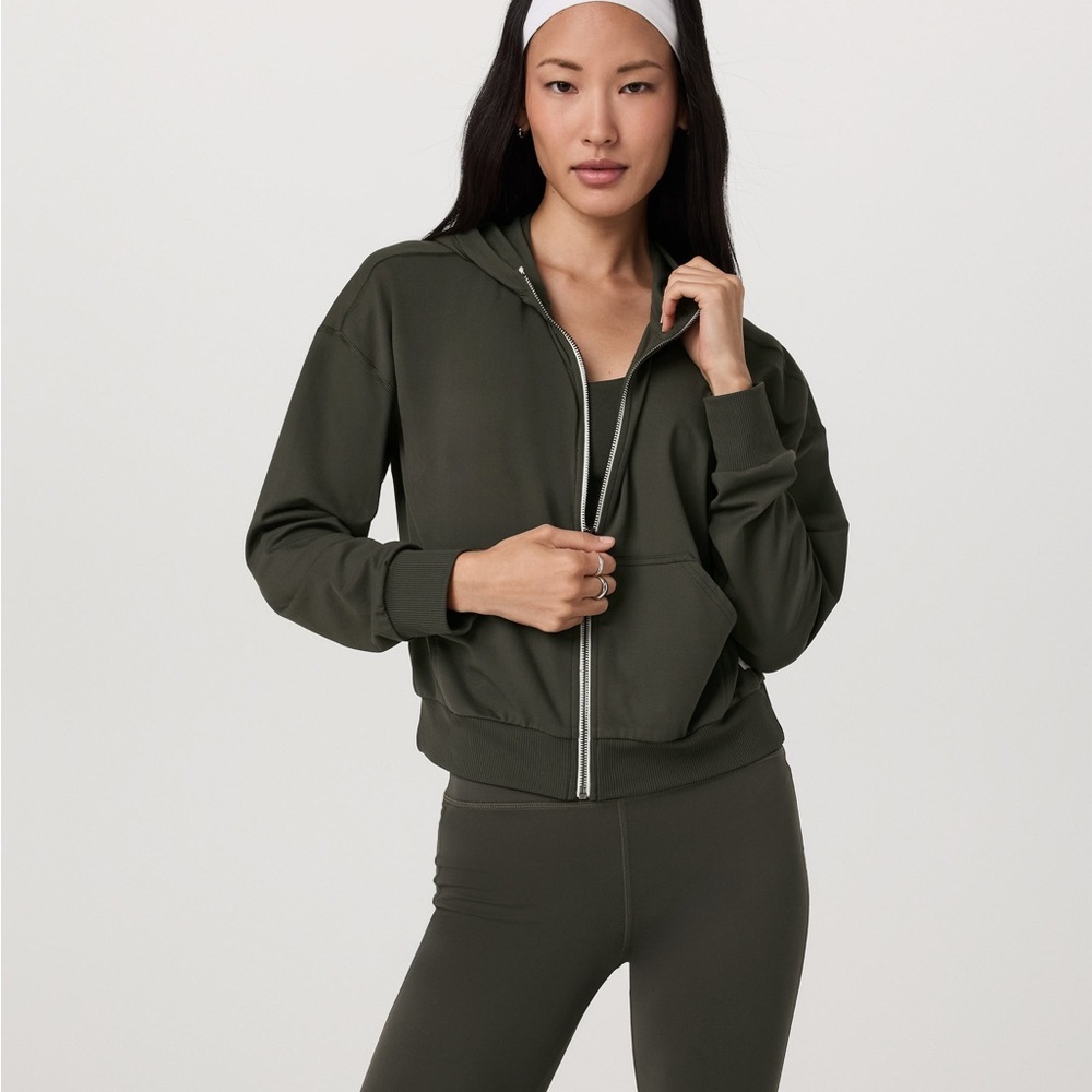 Vuori Halo Modern Full Zip Hoodie - Kale